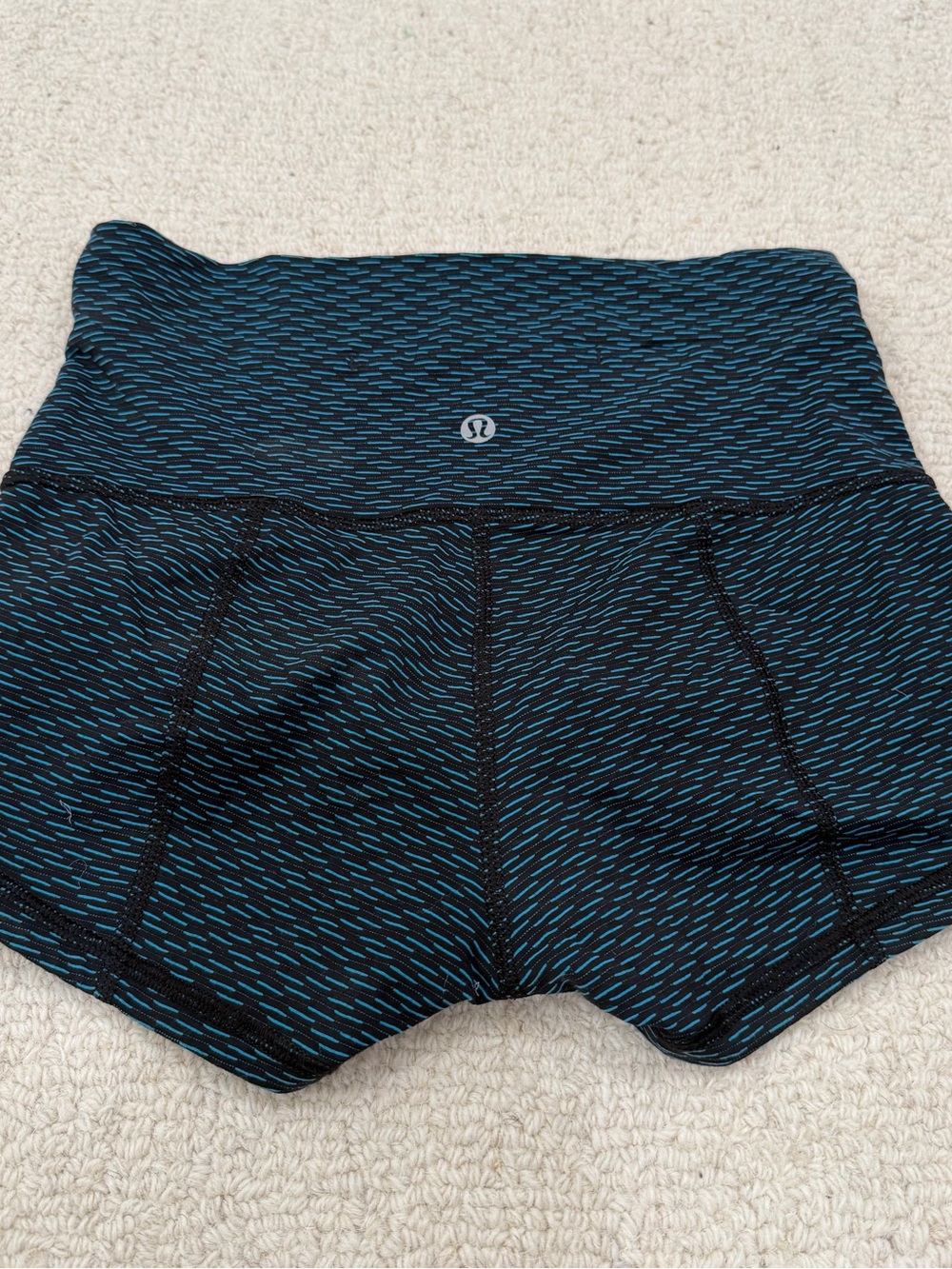 Lululemon Women’s Athletic Yoga Shorts Black/Blue Size 6